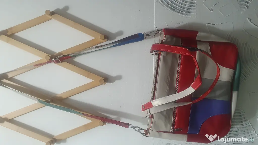 Geantă din piele naturală, de umăr și crossbody, tip messenger