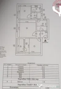 Apartament 3 camere, pregatit pt.renovare,etaj 2,Darmanesti,Al.Ulmilor 