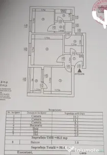 Apartament 3 camere, pregatit pt.renovare,etaj 2,Darmanesti,Al.Ulmilor