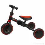 Tricicleta pliabila 2 in 1 pentru copii, reglabila, negru-rosu / ZTS8483