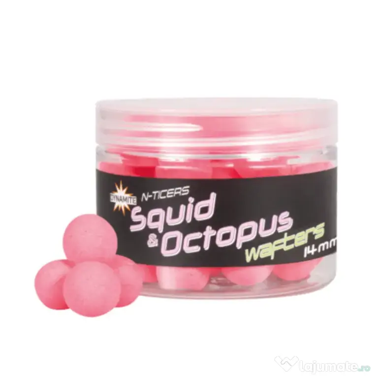 Wafters Dynamite Baits N-Ticers, Fluro, Squid Octopus, 14mm