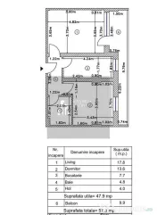 Apartament 2 camere, Sector 5, Pecineaga/Salaj, decomandat, centrala 