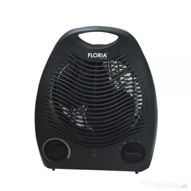 Aeroterma neagra cu 2 trepte de putere 1000W/2000W si indicator luminos / ZLN 6152