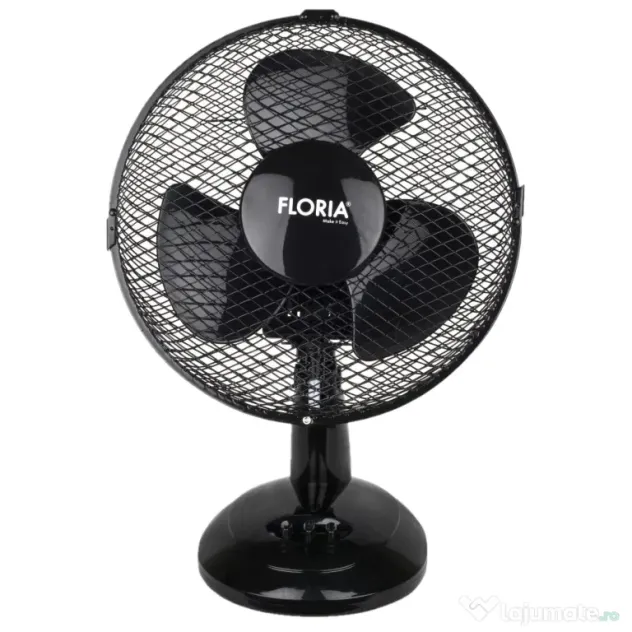 Ventilator de birou Floria, Diametru 26 cm, Putere 25 W, 2 viteze, Functie oscilare / ZLN 1211