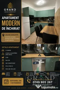 Apartament 3 Camere | 2 Bai | Balcon | Parcare | Marasti/Cal