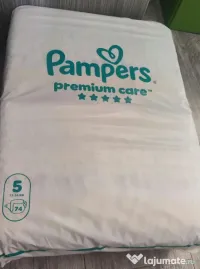 Vand scutece Pampers Premium Care, numarul 5, 11-16 kg, 74 buc - sigilat 