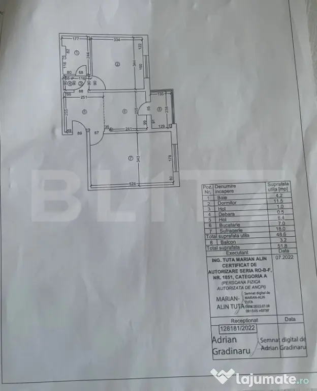 Apartament 2 camere decomandat, 52mp, Rovine, zona Borcanu - Craiova (Dolj)