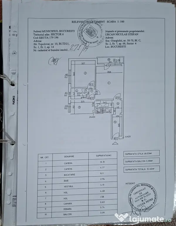 Vand apartament 2 camere parc Drumul Taberei