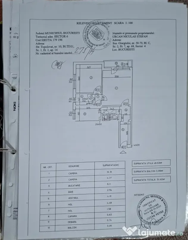 Vand apartament 2 camere parc Drumul Taberei