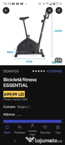 Bicicleta fitness Dechatlon