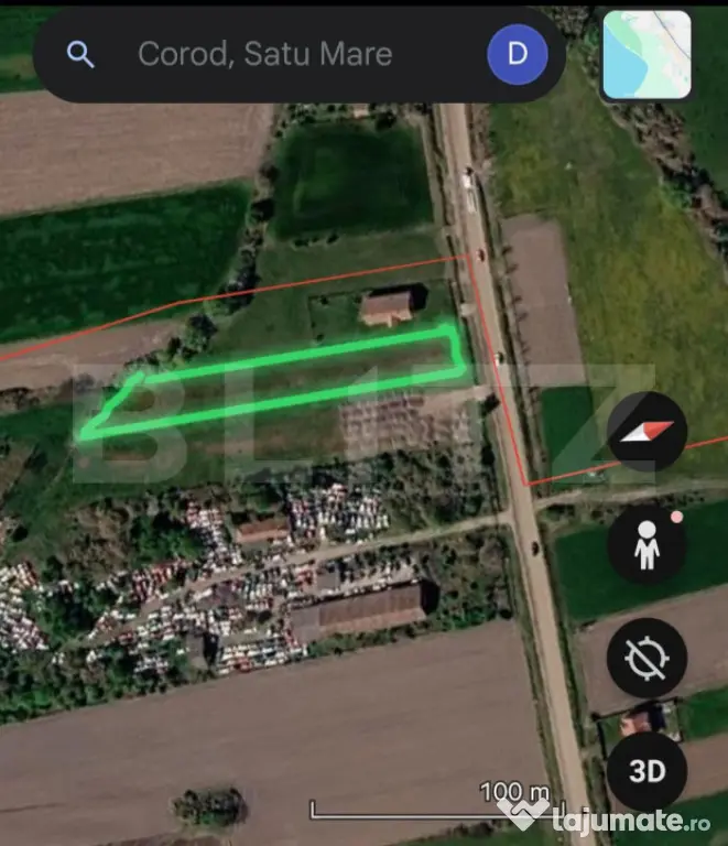 Teren Intravilan, 2857 mp,zona Corod. - Corod (Satu-Mare)