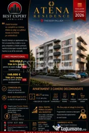 3 Camere | Bloc Nou | Parcare Bonus| avans 50%| Direct Dezvo 