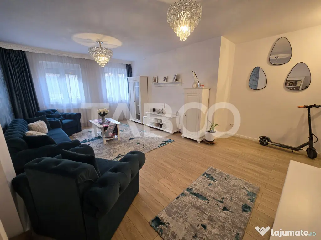 Casa mobilata de vanzare 150 mpu teren 450 mp garaj Piata Cl - Sibiu (Sibiu)