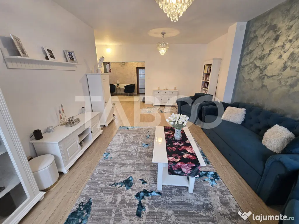 Casa mobilata de vanzare 150 mpu teren 450 mp garaj Piata Cl - Sibiu (Sibiu)