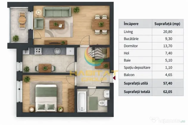 2 camere decomandat - Predare Imediata - Pallady - Bucuresti (Bucuresti-Ilfov)