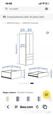 Mobilier dormitor Ikea pentru fete