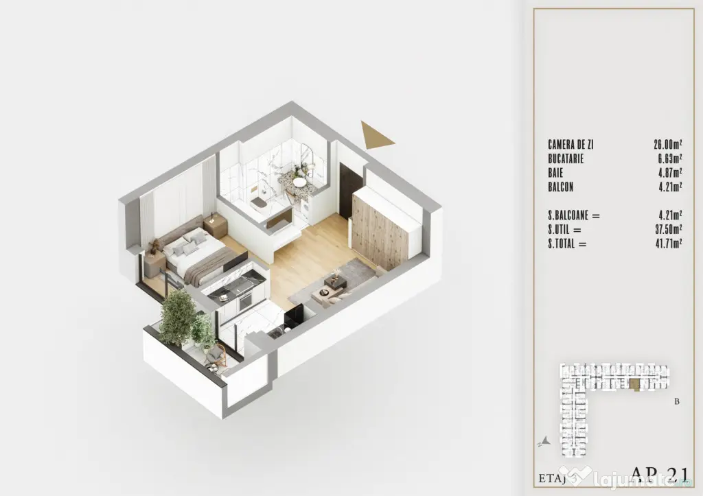 Mutare imediata | An 2026 | Garsoniera 42 mp | Upper premium - Bucuresti (Bucuresti-Ilfov)