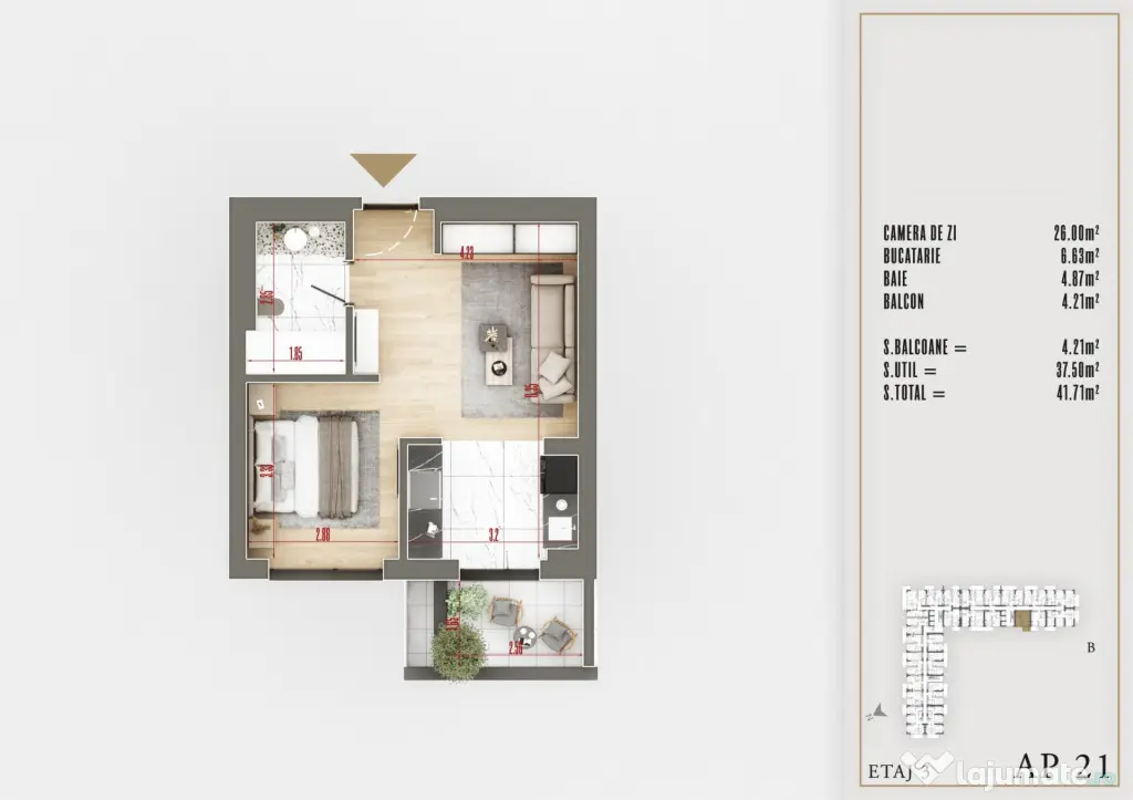 Mutare imediata | An 2026 | Garsoniera 42 mp | Upper premium - Bucuresti (Bucuresti-Ilfov)