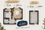 E3- GARSONIERA CONFORT 1,SUPRAFATA TOTALA 54 MP, PARTER 