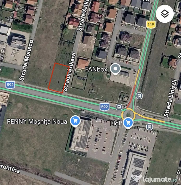 Teren pentru inchiriere - acces facil la 4 benzi - Mosnita - Mosnita Noua (Timis)