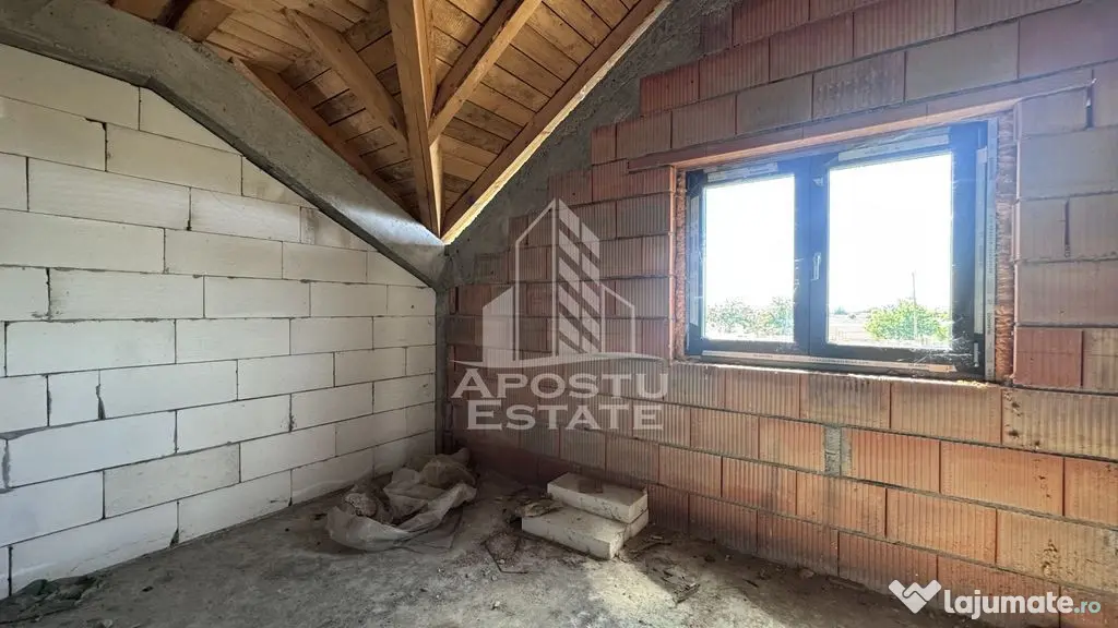 Casa la rosu P+M | Teren 513 mp , Cărpiniș - Carpinis (Timis)