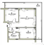Apartament 3 camere 54.7 mp terasa 26.9 mp in Floresti zona