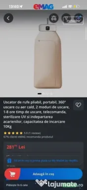 Uscator de haine portabil 