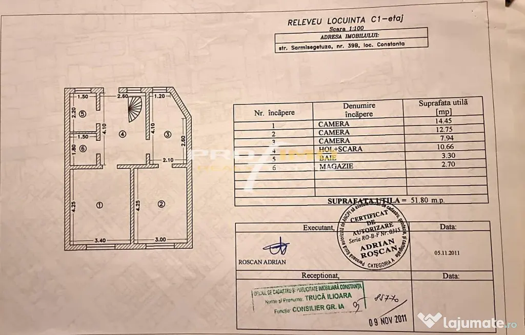 Casa 6 camere P 1E su.132mp.su.teren 237mp.vis a vis de Sc.I - Constanta (Constanta)