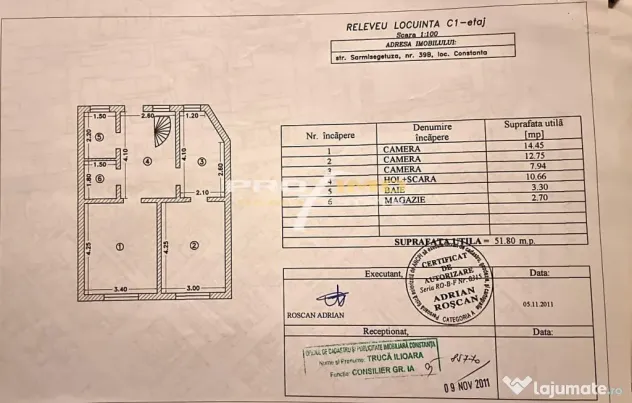 Casa 6 camere P 1E su.132mp.su.teren 237mp.vis a vis de Sc.I - Constanta (Constanta)