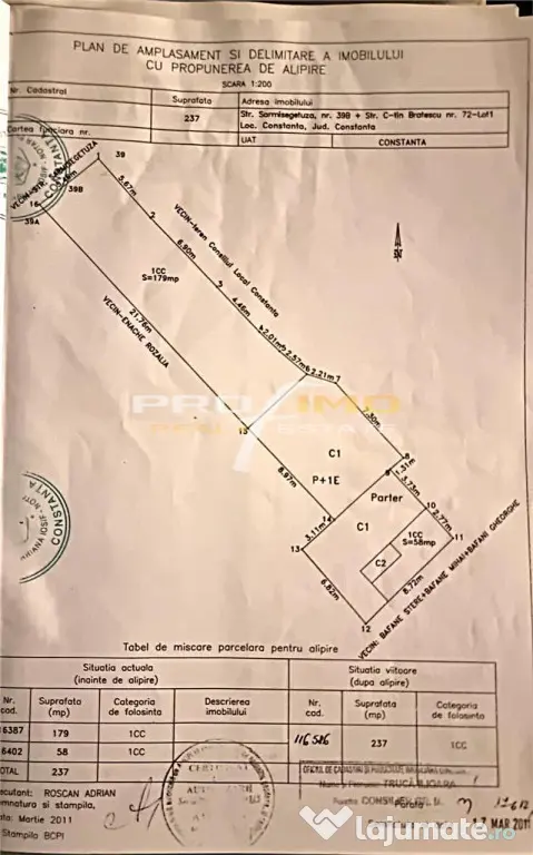 Casa 6 camere P 1E su.132mp.su.teren 237mp.vis a vis de Sc.I - Constanta (Constanta)