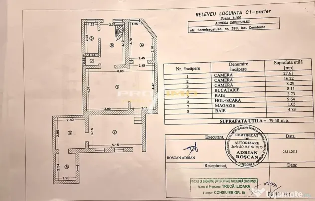 Casa 6 camere P 1E su.132mp.su.teren 237mp.vis a vis de Sc.I - Constanta (Constanta)