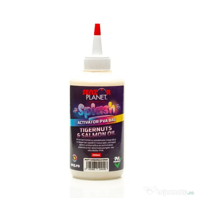 SENZOR PLANET SPLASH ACTIVATOR PVA BAG TIGERNUTS & SALMON OIL 250ml