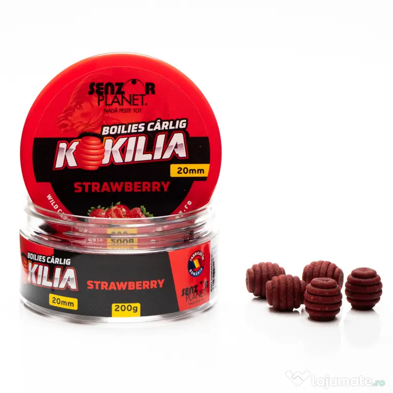 SENZOR PLANET BOILIES KOKILIA PENTRU CARLIG STRAWBERRY 20mm 200g