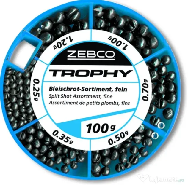 ZEBCO SET PLUMBI ALICE ZEBCO SPLIT SHOT ASSORTMENT FINE 100G, 0.25G – 1.20G