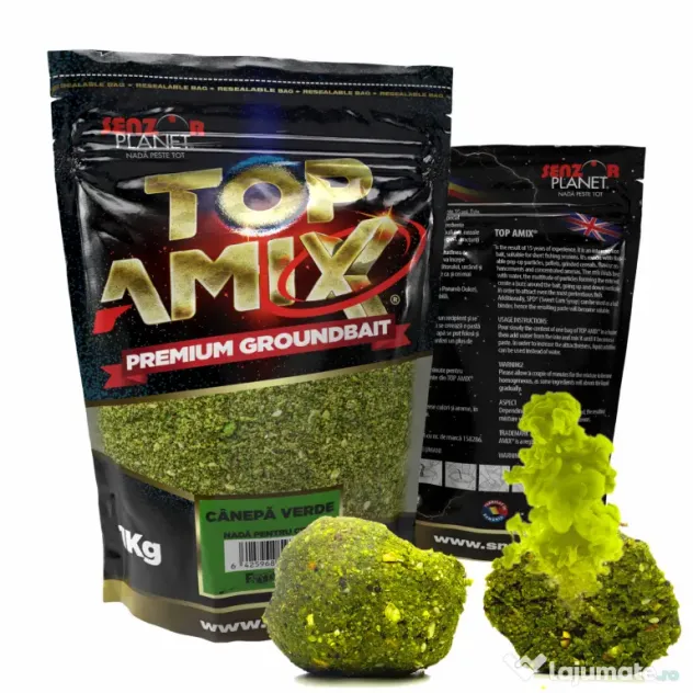 SENZOR PLANET TOP AMIX METHOD FEEDER CANEPA VERDE 1kg