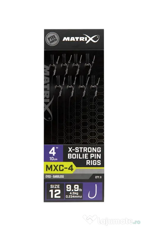 MATRIX RIGURI MATRIX MXC-4 BARBLESS X-STRONG BOILIE PIN, 10cm, 8buc Nr 12