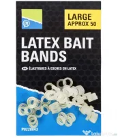 PRESTON INELE ELASTICE PRESTON LATEX BAIT BANDS, CLEAR, 50buc Medium