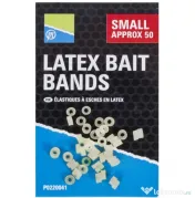 PRESTON INELE ELASTICE PRESTON LATEX BAIT BANDS, CLEAR, 50buc Medium