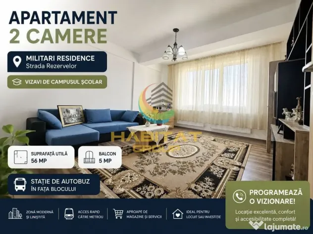 Vânzare Apartament 2 camere 60 mp Militari Residence lângă Penny - Rosu (Bucuresti-Ilfov)