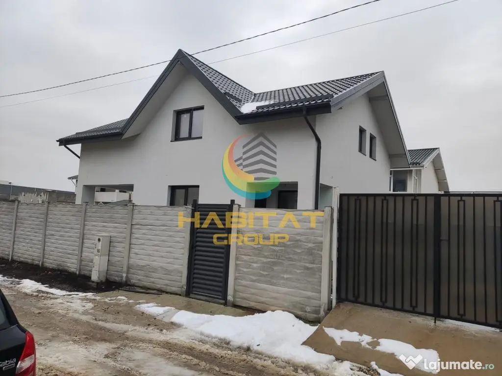 Casă P+M, 4 camere decomandate, 3 băi, teren 308mp, la cheie - Berceni (Bucuresti-Ilfov)
