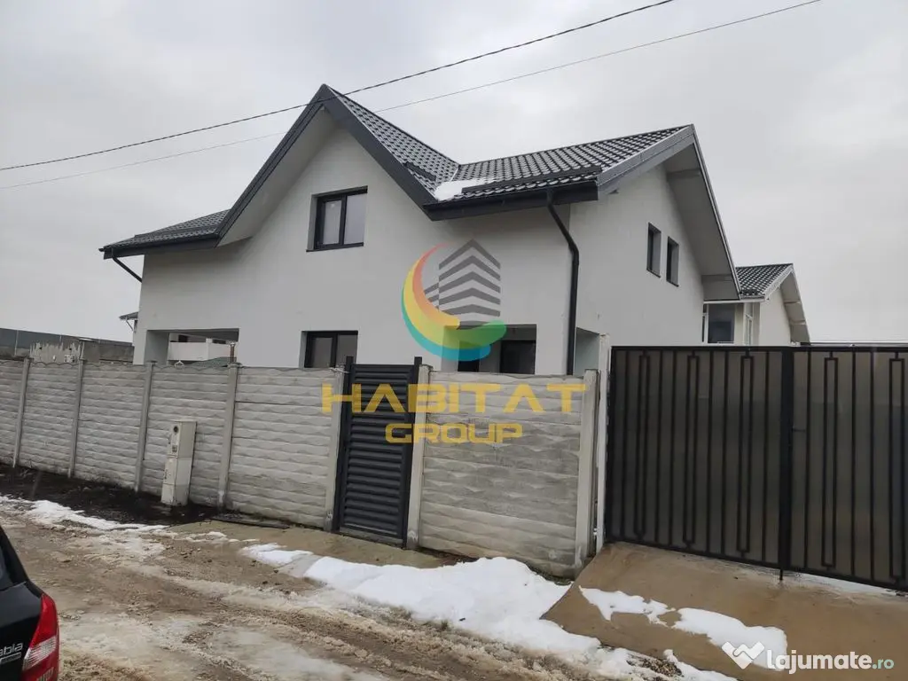 Casă P+M, 4 camere decomandate, 3 băi, teren 308mp, la cheie - Berceni (Bucuresti-Ilfov)