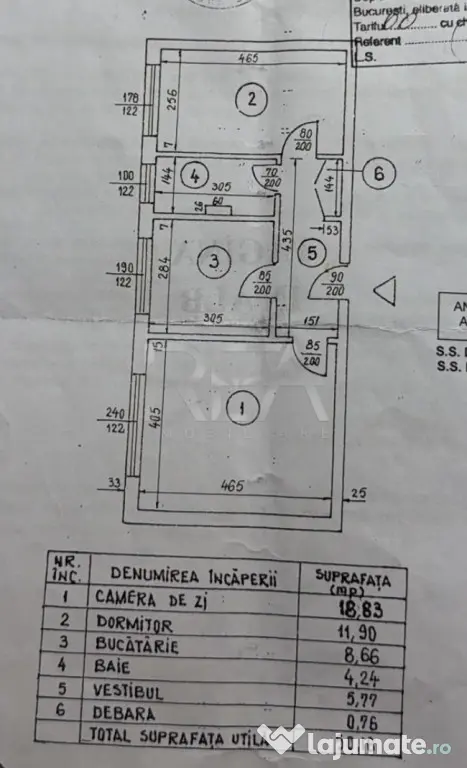 2 camere-Decomandat-Parter inalt/4 etaje- Balcon - Bloc 1985 - Bucuresti (Bucuresti-Ilfov)