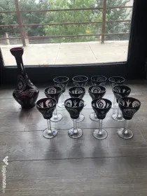 Set de cristal rubin