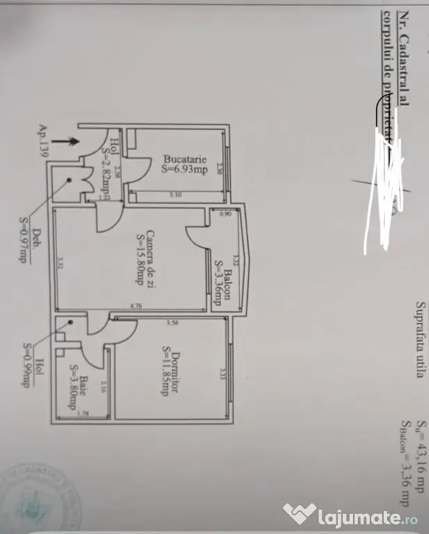 Exclusivitate-Dacia apartament cu 2 camere