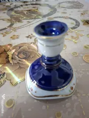 Vand sfeșnic din portelan albastru