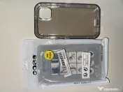 Husă protecție dură / antișoc pentru iPhone 11, transparentă / fumurie (Nouă)