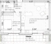 Apartament 2 camere | 52 mp utili + terasă 11,8 mp | Mară? 