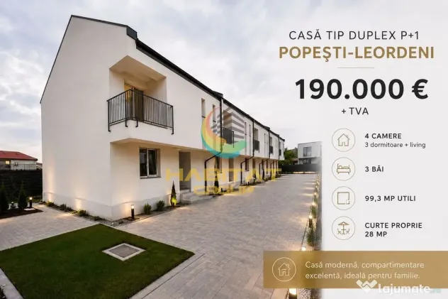 Vânzare Casa Înșiruită | 118 mp | P+1 | Popești Leordeni - Popesti Leordeni (Bucuresti-Ilfov)