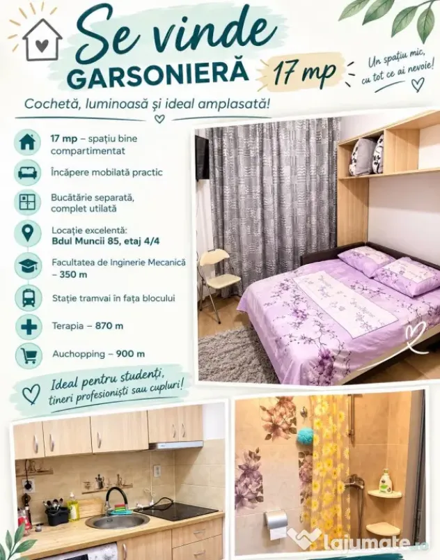 Vand Garsoniera bd. Muncii Iris - Cluj-Napoca (Cluj)