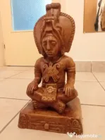 Statuetă Aztecă din lut ars – realizată manual (31 cm, colecție/decor)